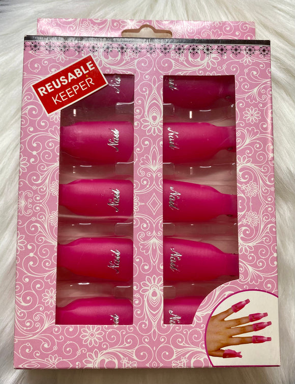 Nail Wrap Remover Clips - Hot Pink