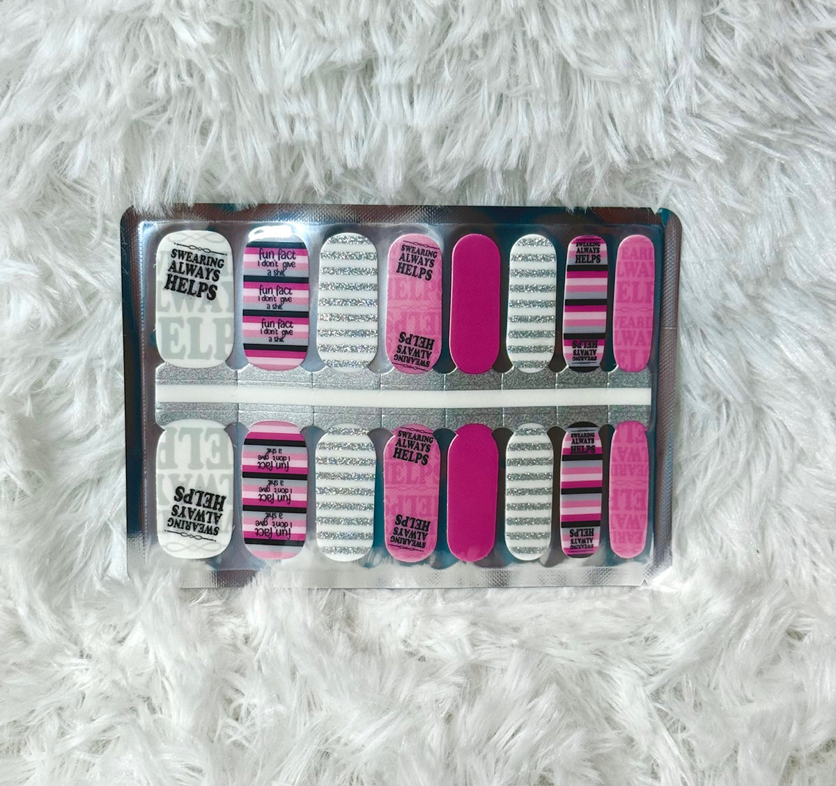 Swearing Always Helps – Momma Cats Nail Wraps